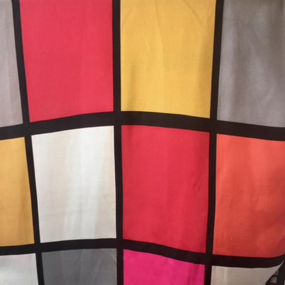 Mod Color Block Scarf Large Oblong - Picture 3 of 4